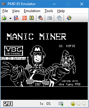 Manic Miner game of VBG Software is loading