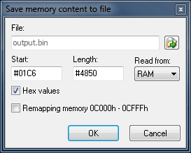 load/save memory block dialog