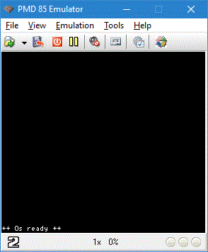 basic screen of emulator