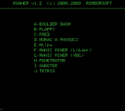 RUNNER - zoznam programov na diskete
